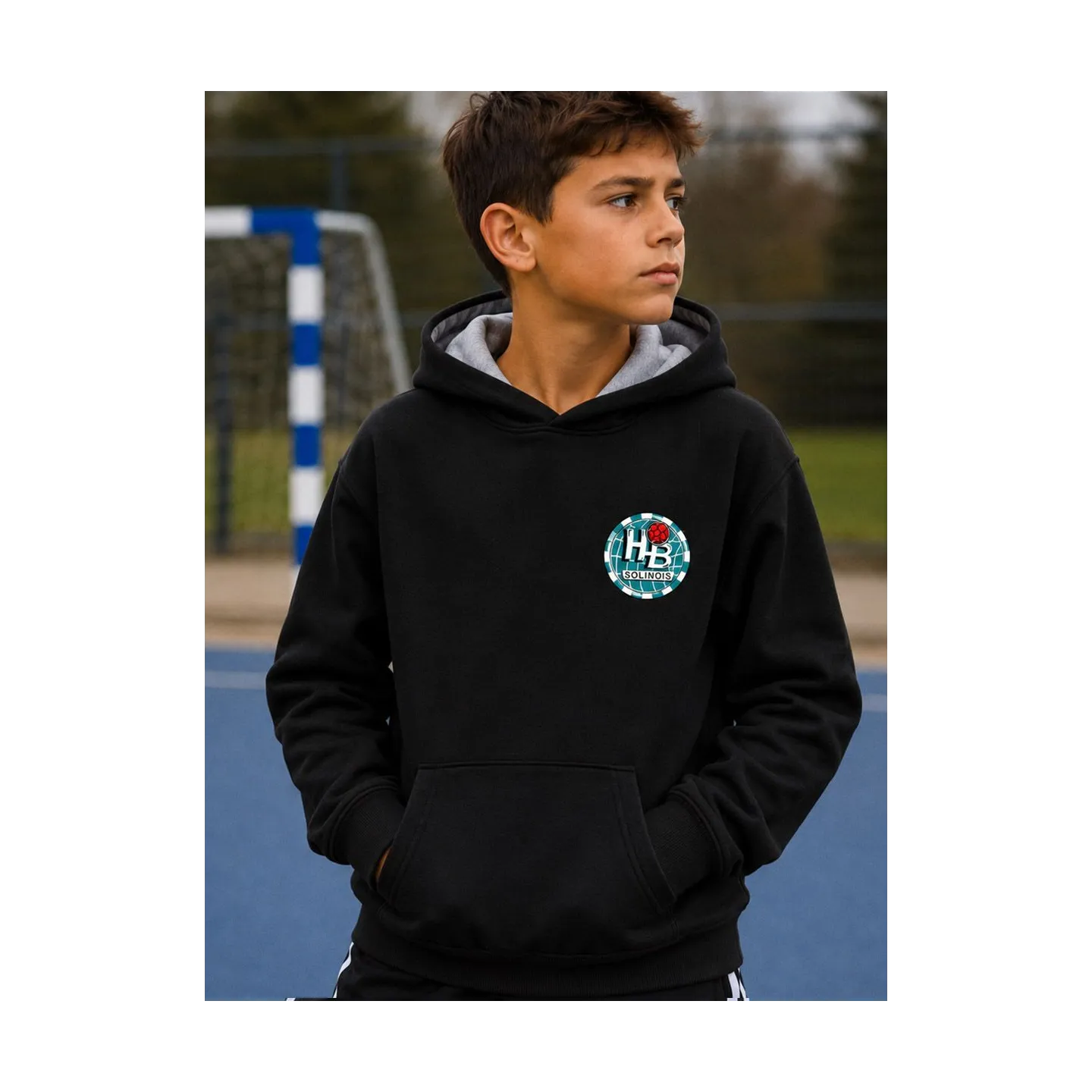 Sweat capuche contrasté Enfant 310 COTTONRIDGE -HB SOLINOIS